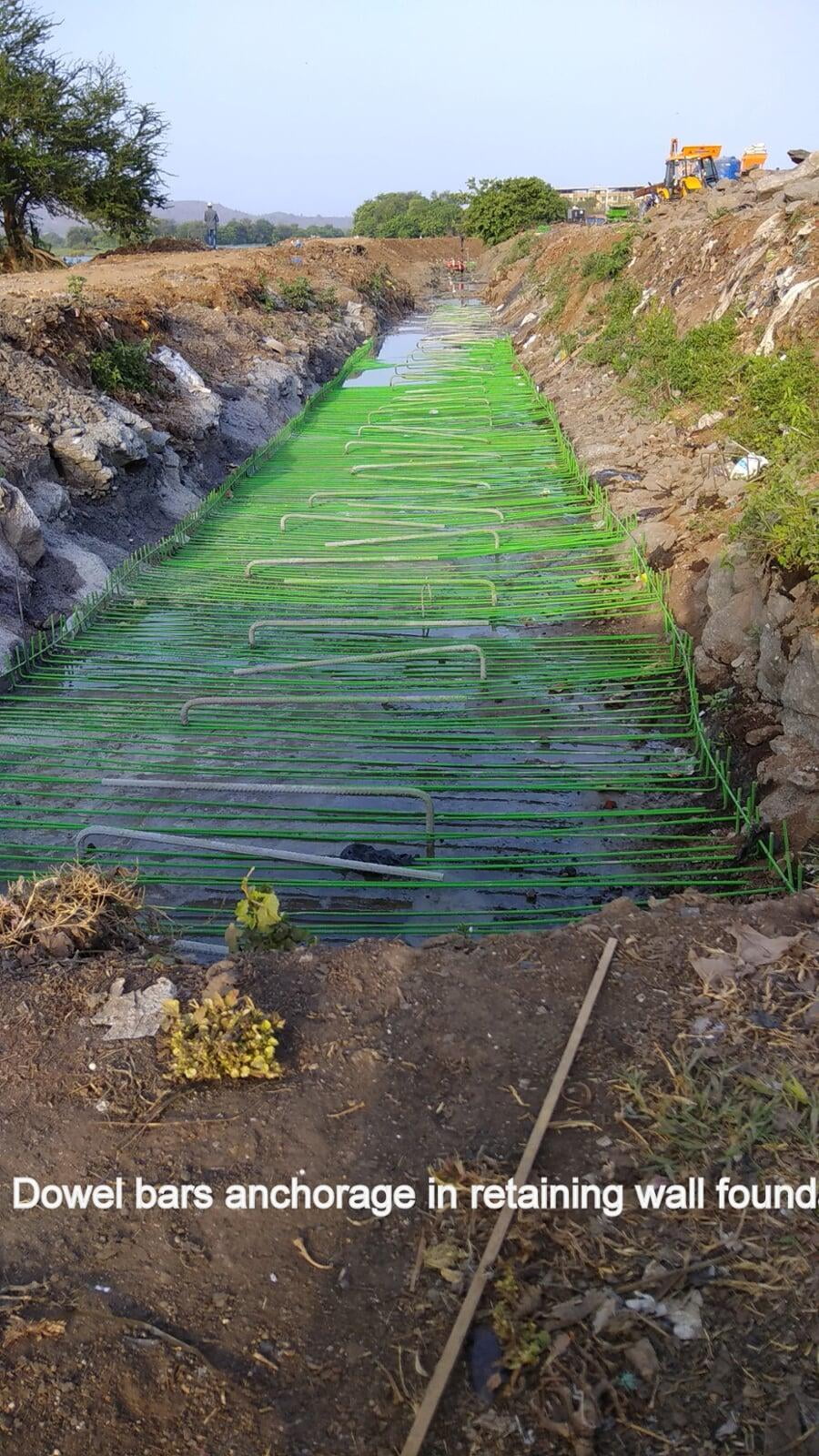 Roha Retaining wall base slab